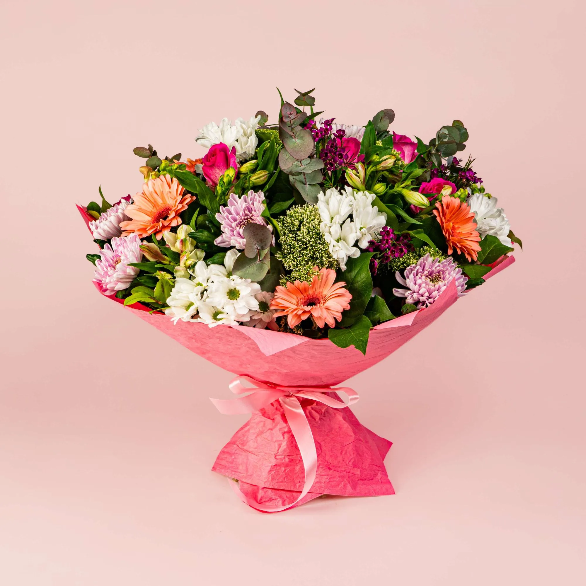 Букет из хризантем микс и роз