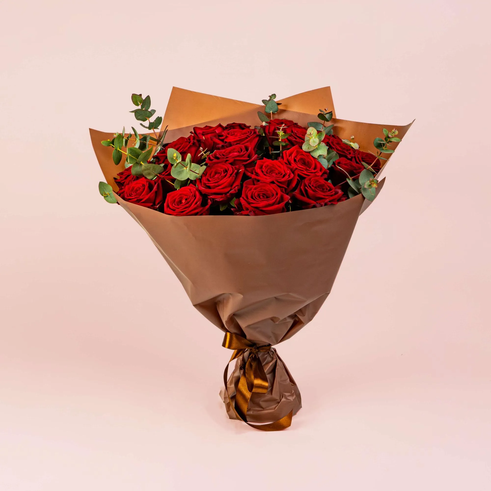 Букет из 25 красных роз (60 см)