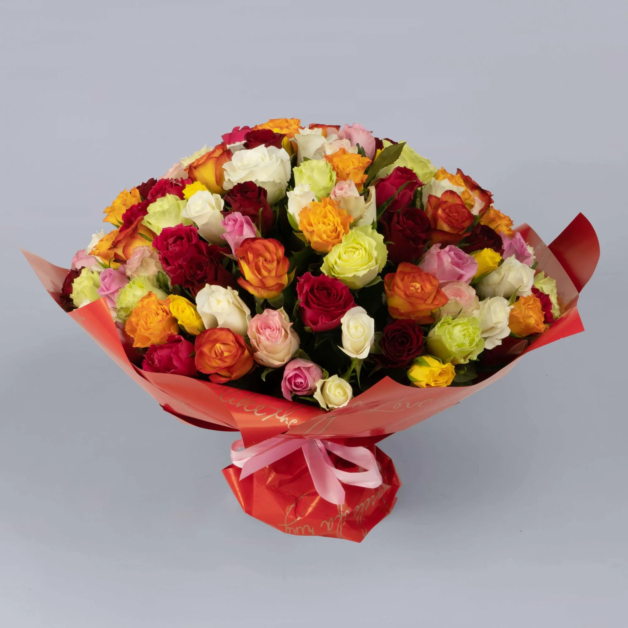 101 роза микс (60 см)