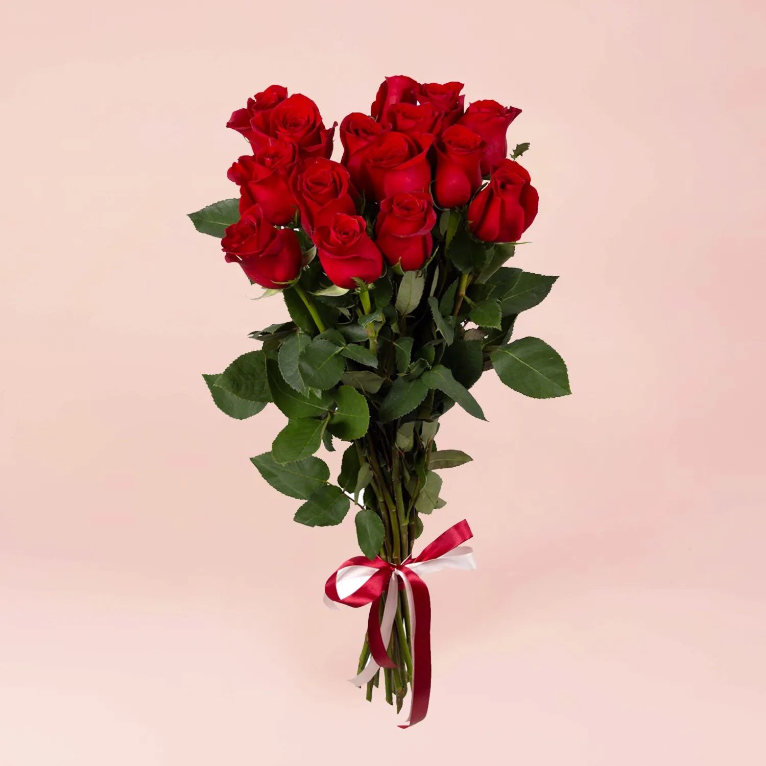 15 красных роз (70 см)