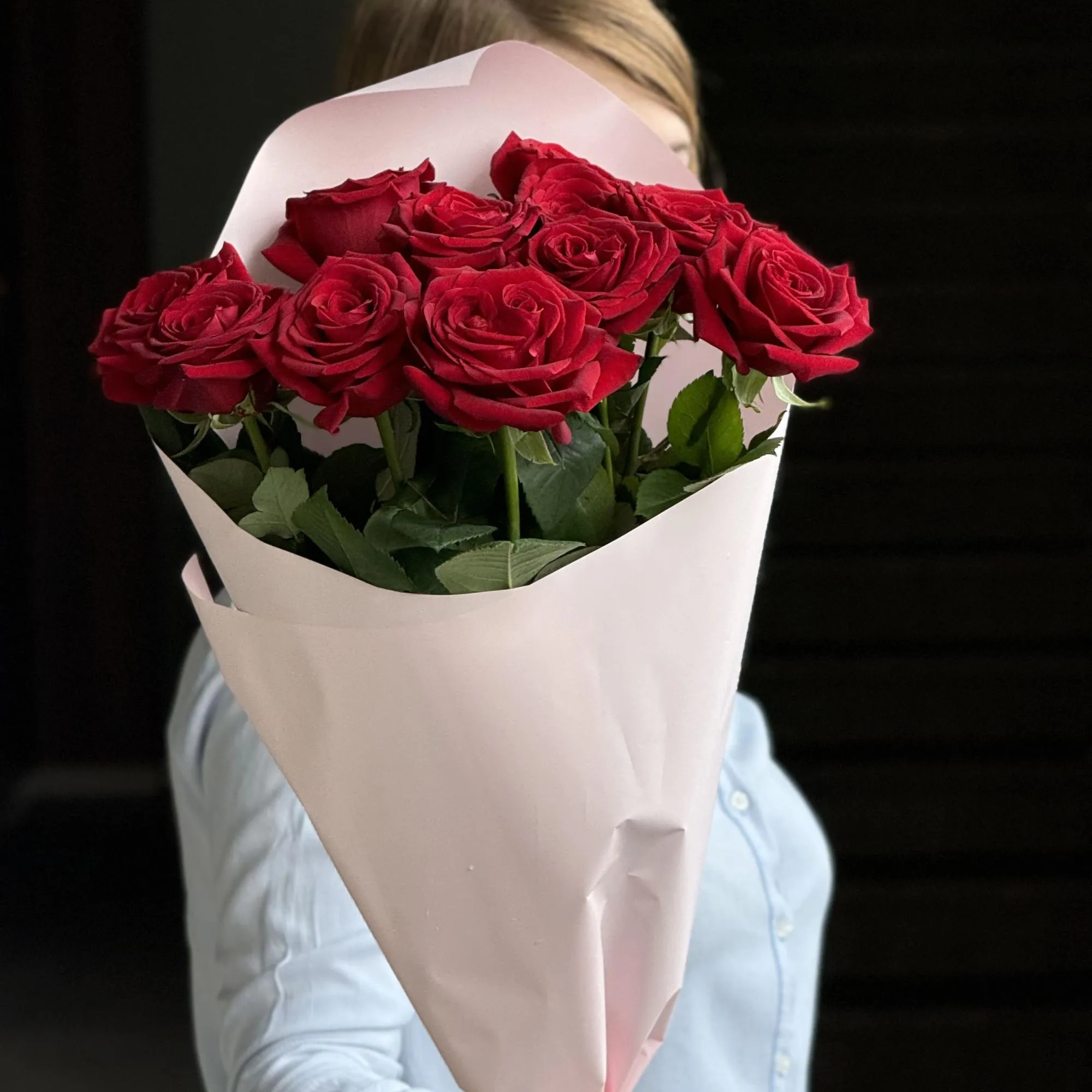 Букет из 11 красных роз (50 см)