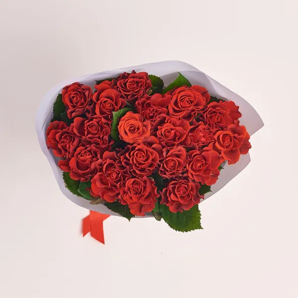 Букет из 19 красных роз (50 см)