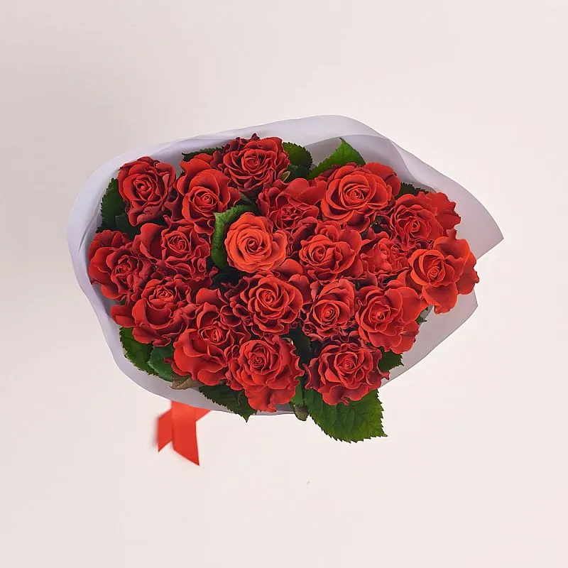 Букет из 19 красных роз (50 см)