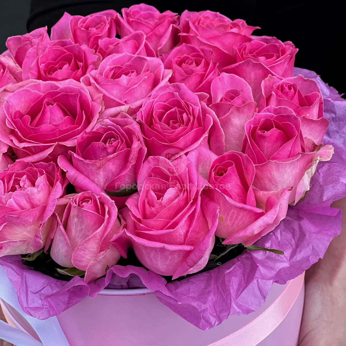 39 розовых роз (40 см)