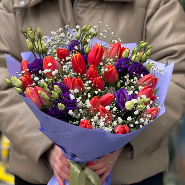 Букет из 31 тюльпана