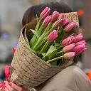 Букет из 15 розовых тюльпанов