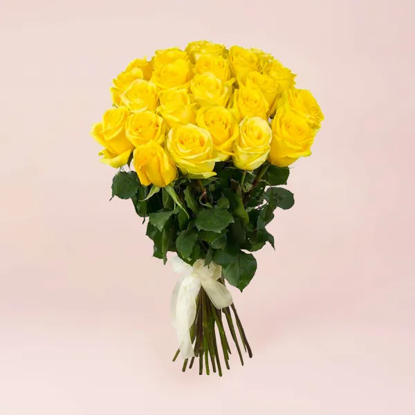 19 желтых роз (60 см)