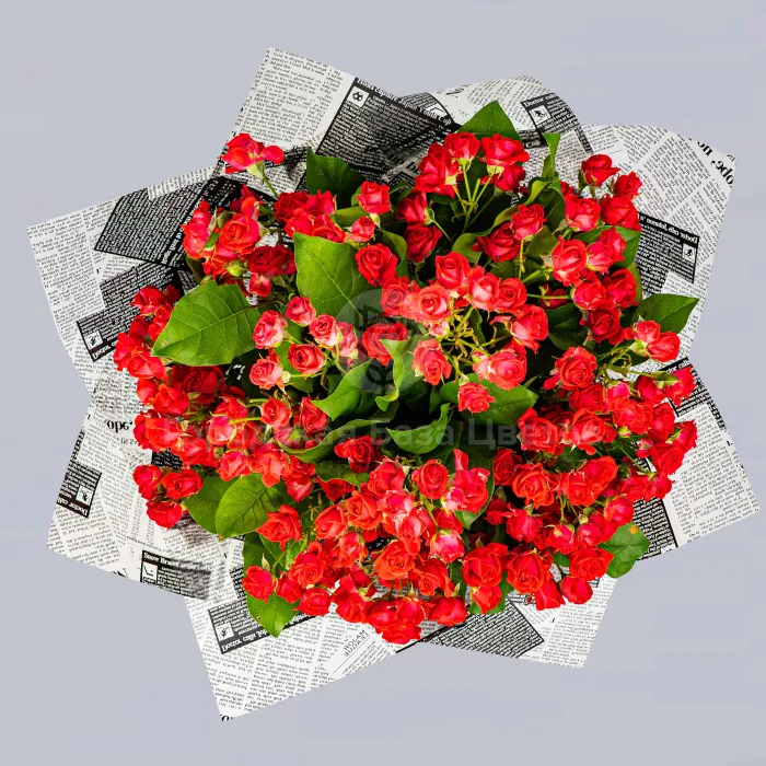 21 кустовая роза (60 см)