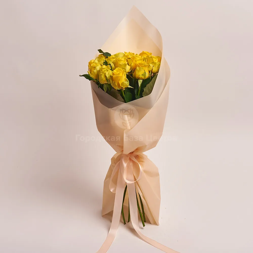 15 желтых роз (60 см)