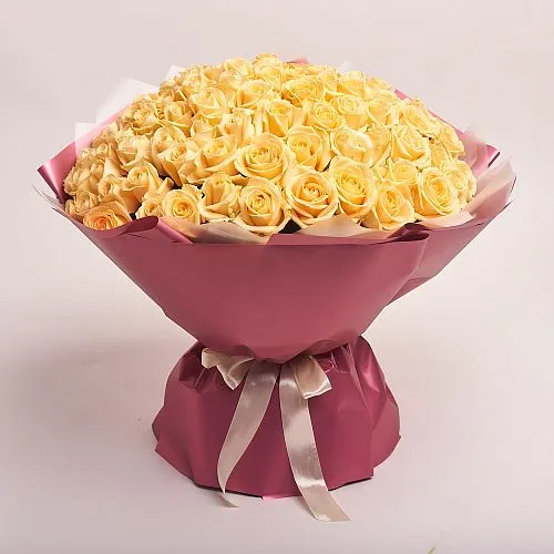 101 персиковая роза (60 см)