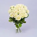 25 белых роз (60 см)