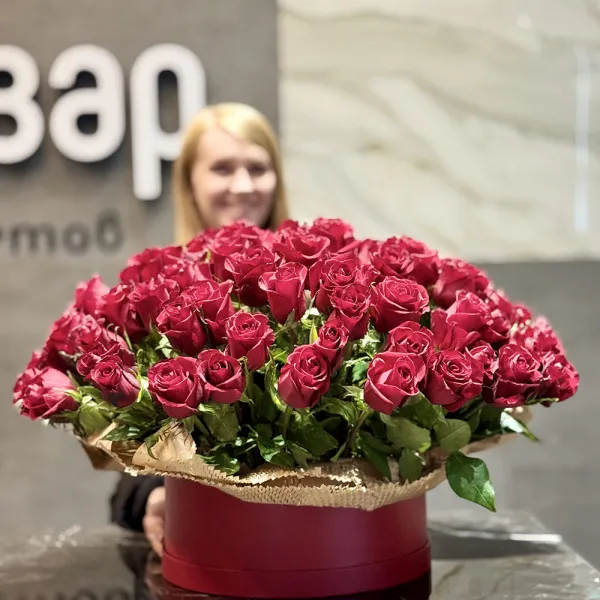 201 красная роза (60 см)