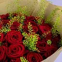 Букет из 35 бордовых роз