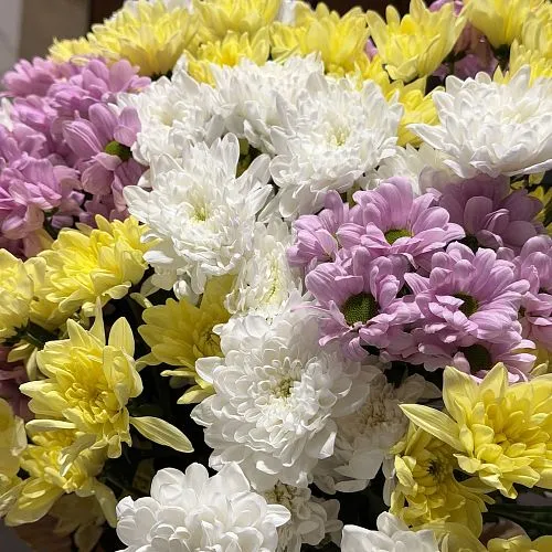 Букет из кустовых хризантем