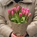 Букет из 15 розовых тюльпанов