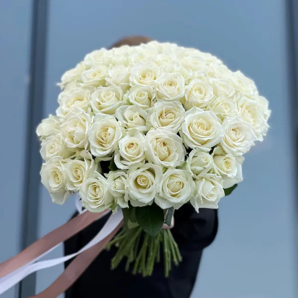31 белая роза (40 см)