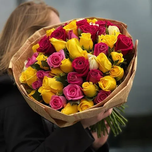 51 роза микс (50 см)