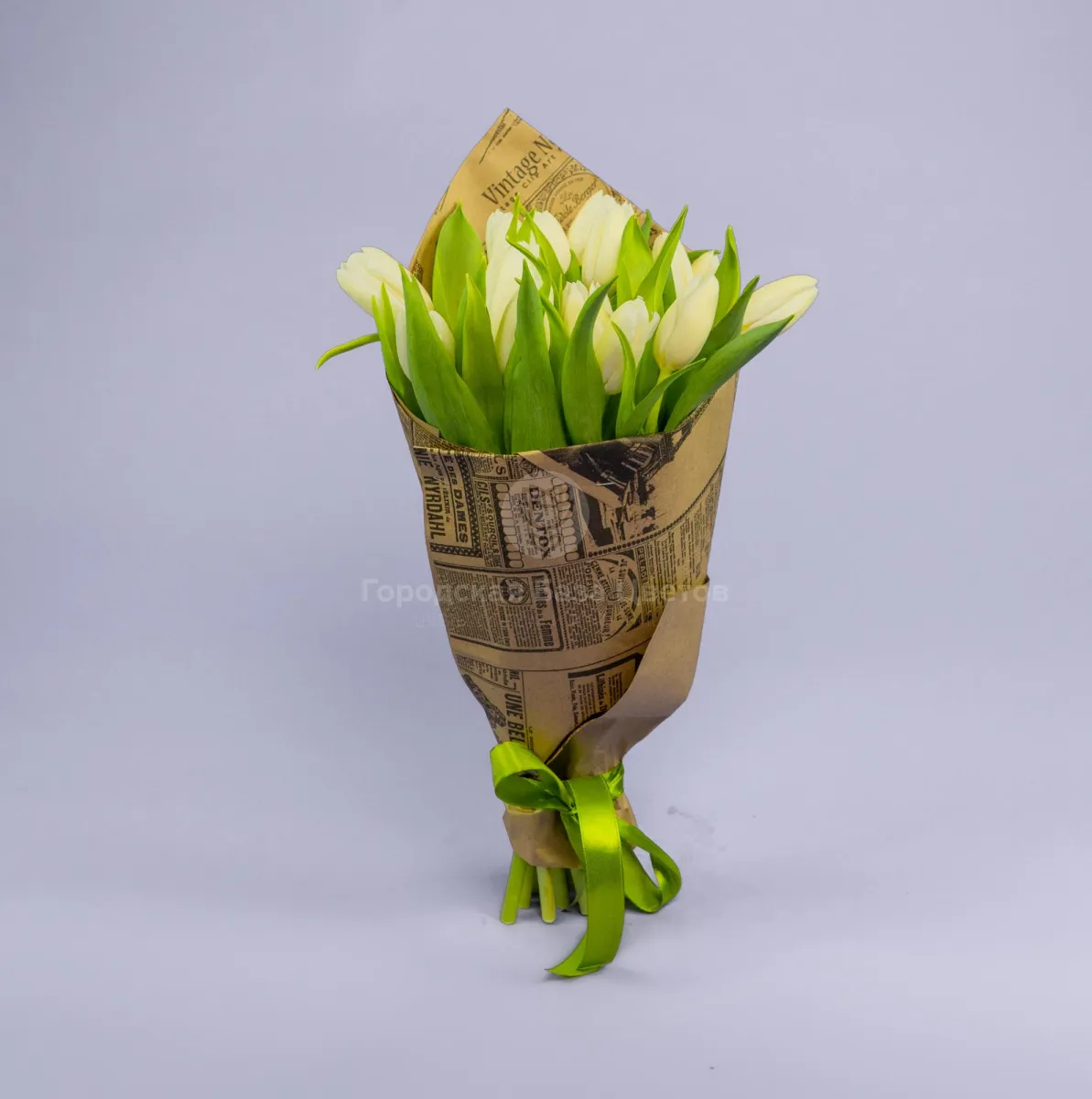 Букет из 15 белвых тюльпанов фото №1 Букет из 15 белвых тюльпанов