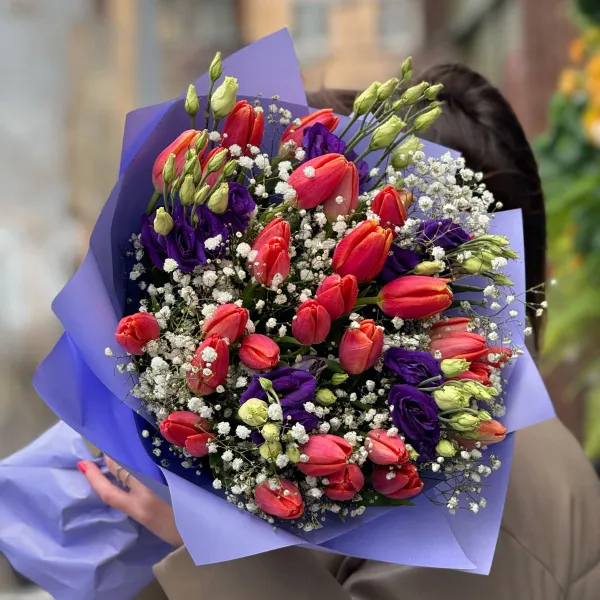 Букет из 31 тюльпана