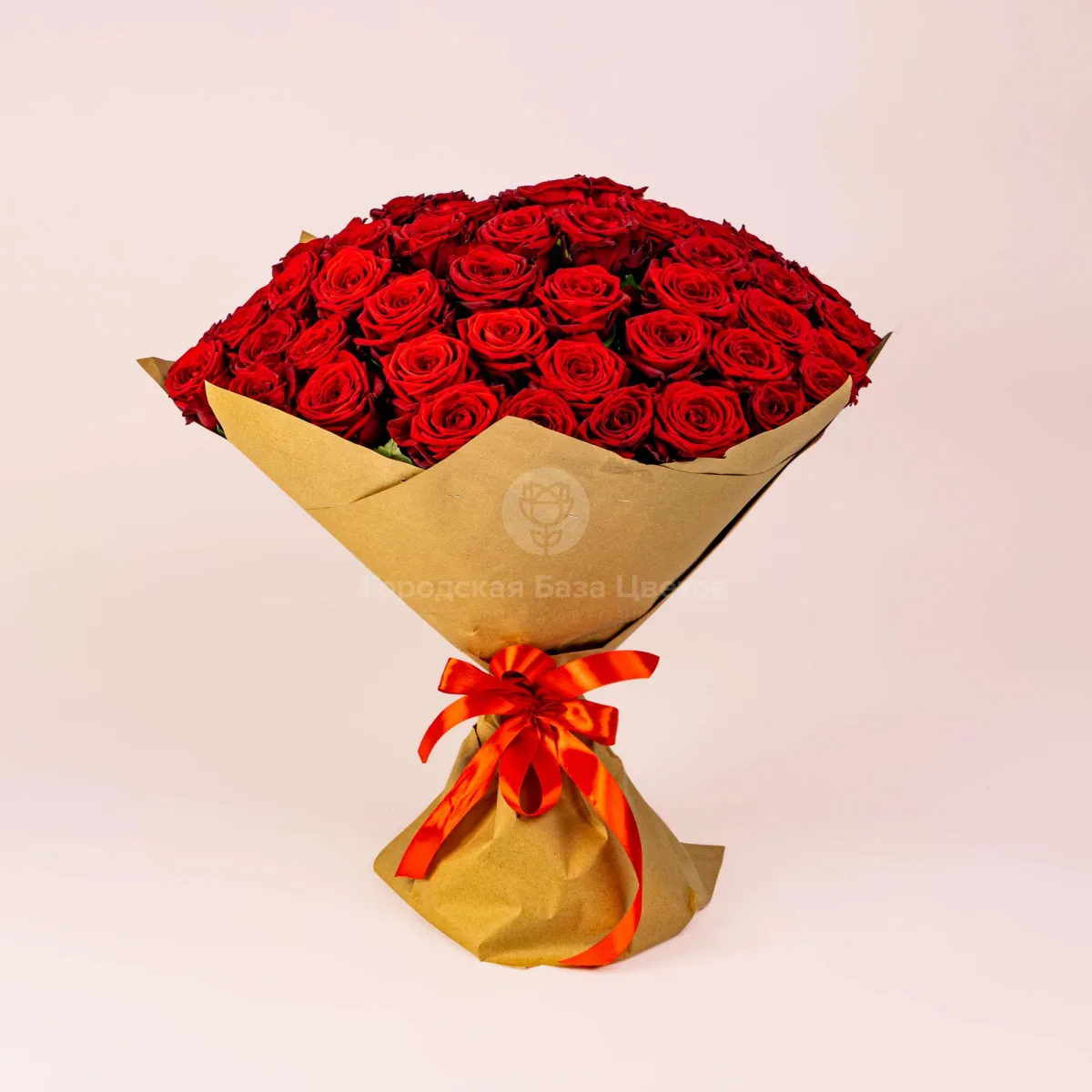53 красных роз (50 см)