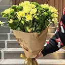 Букет из кустовых хризантем «Лимонный шёлк»