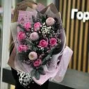 Букет из роз и хризантем