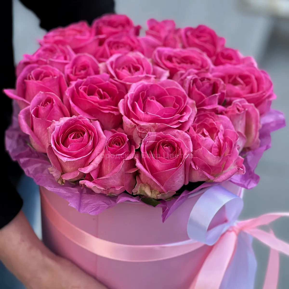 51 розовая роза (40 см)