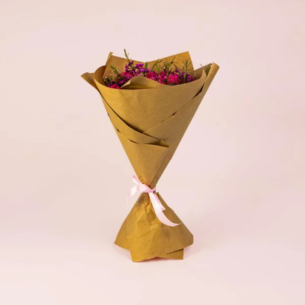 Букет из розовых роз (50 см)
